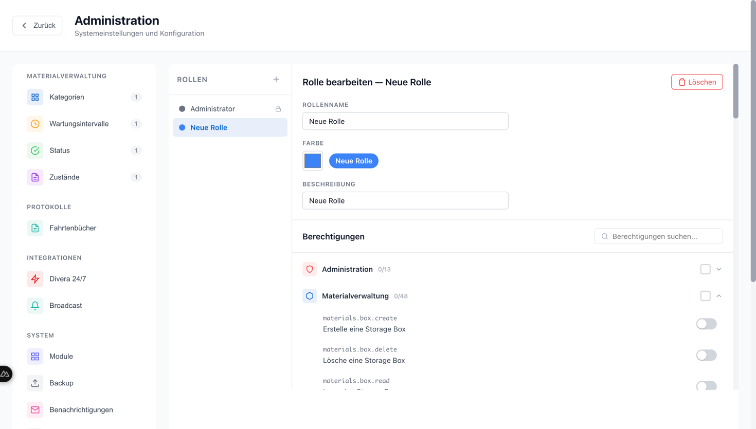 ResQ-Desk admin roles and permissions